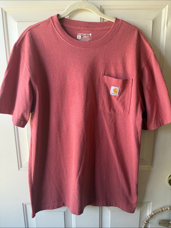 Carhartt Other - Carhartt Dusty Rose Pocket Tee with Logo Patch